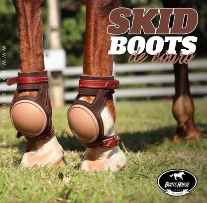Skid boots de cuero